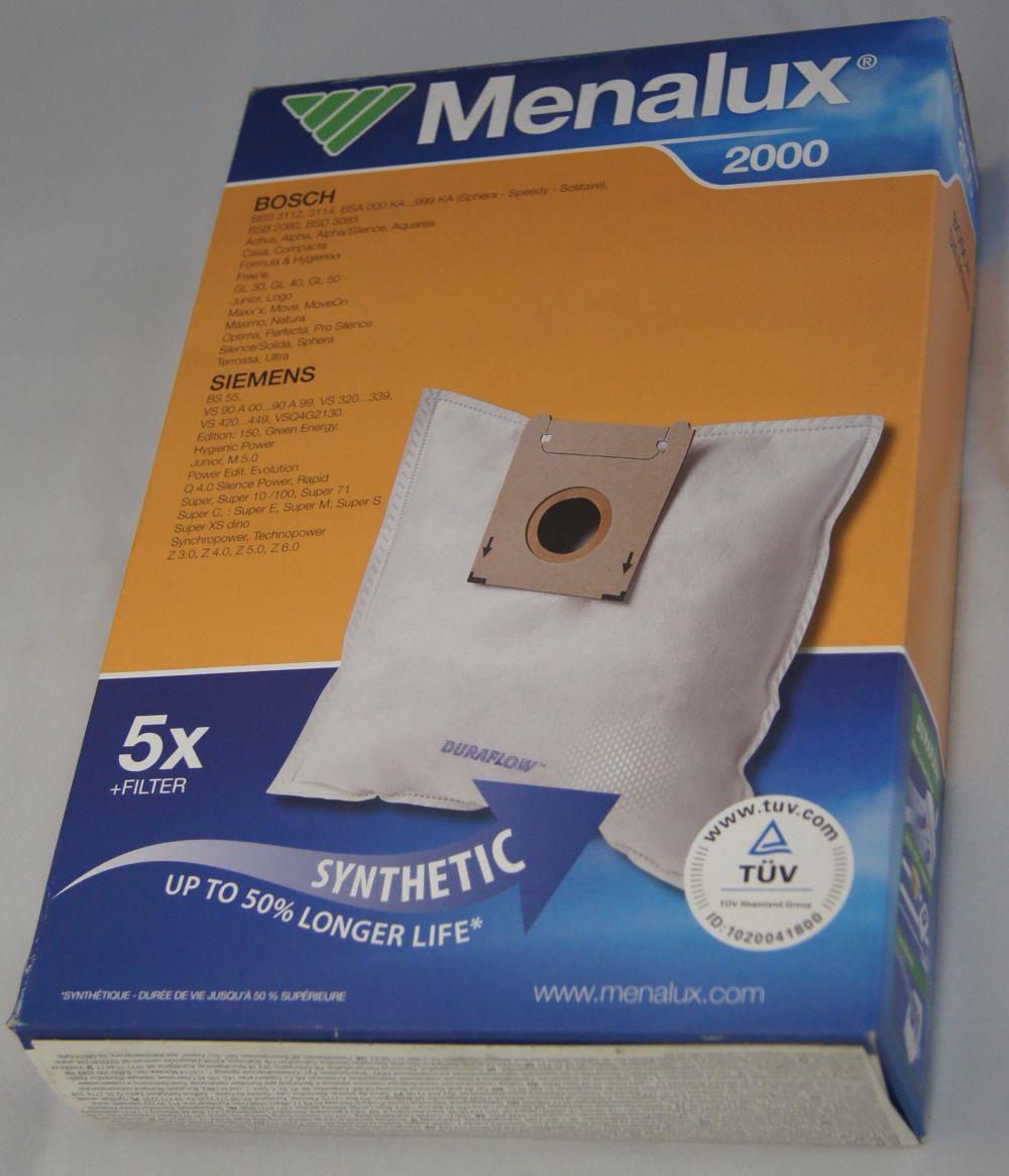 (*)( Menalux 2000) 5 синтетических пылесборников +1 микрофильтр, BOSCH-SIEMENS|Optima Perfecta Silence